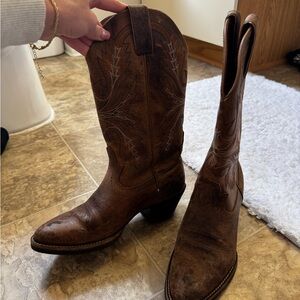 Brown Leather Cowboy Boots